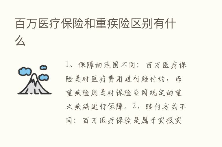 白万医疗      和重疾险区别有什么