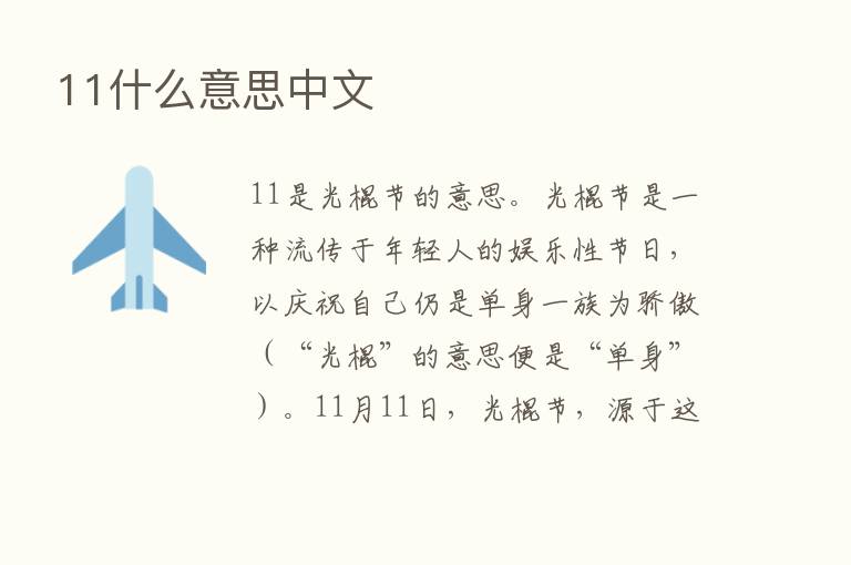 11什么意思中文