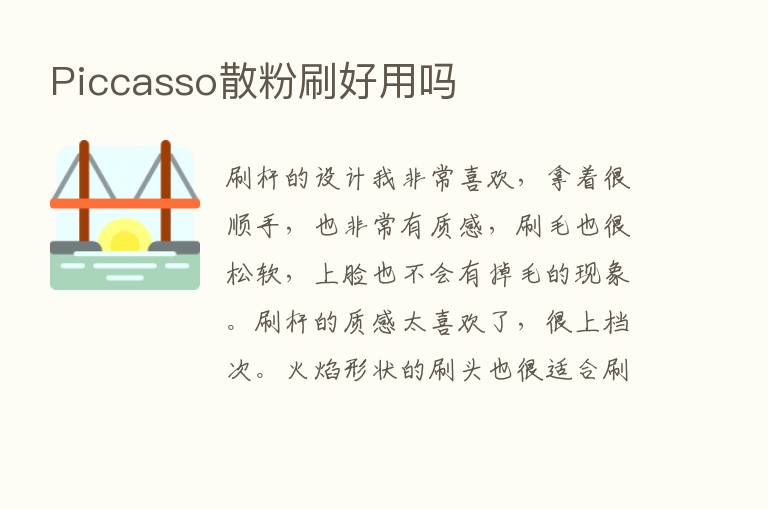 Piccasso散粉刷好用吗