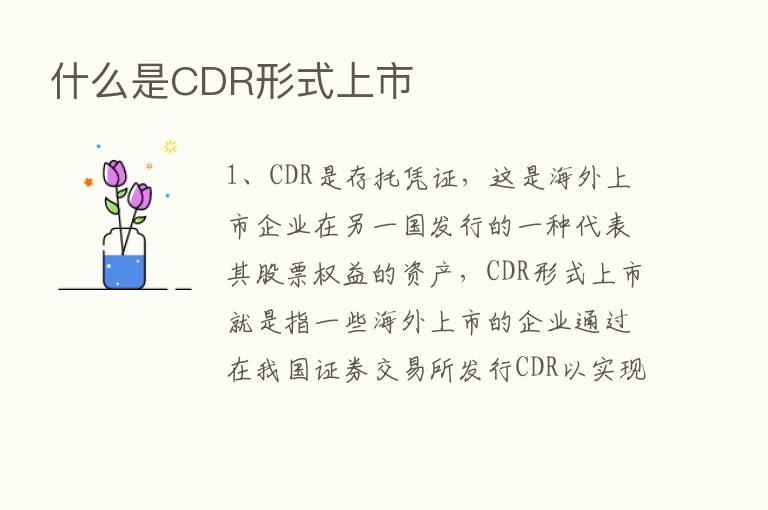 什么是CDR形式上市