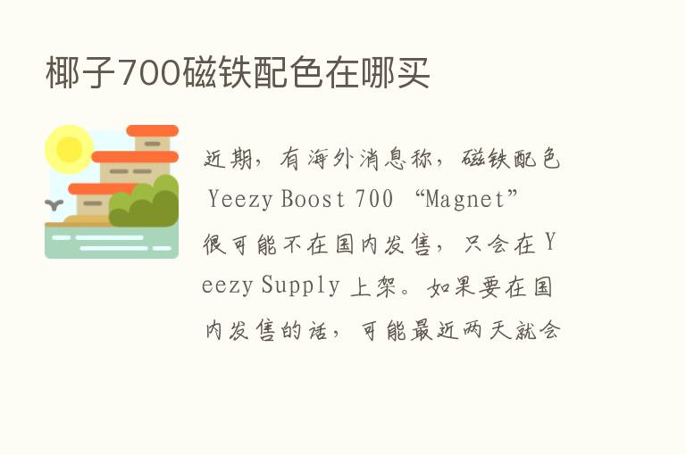 椰子700磁铁配色在哪买