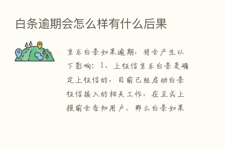 白条逾期会怎么样有什么后果