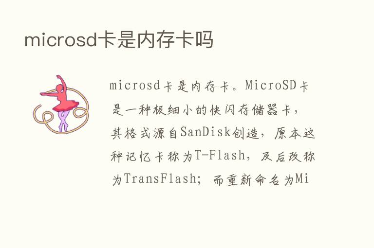 microsd卡是内存卡吗