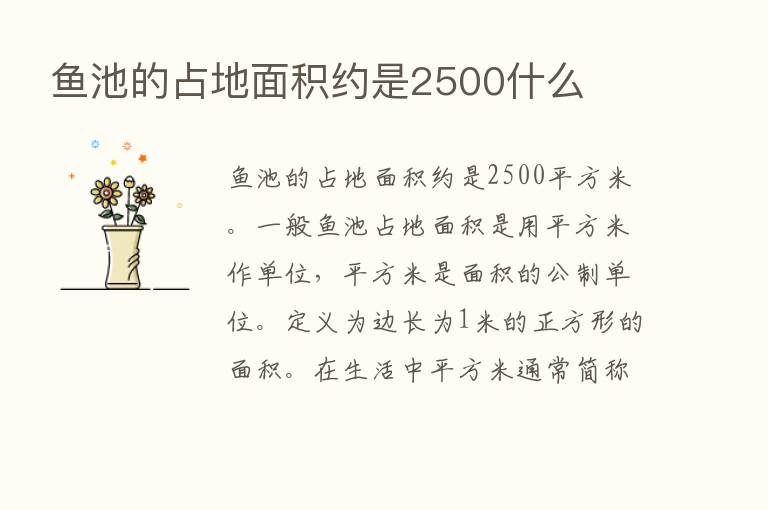 鱼池的占地面积约是2500什么