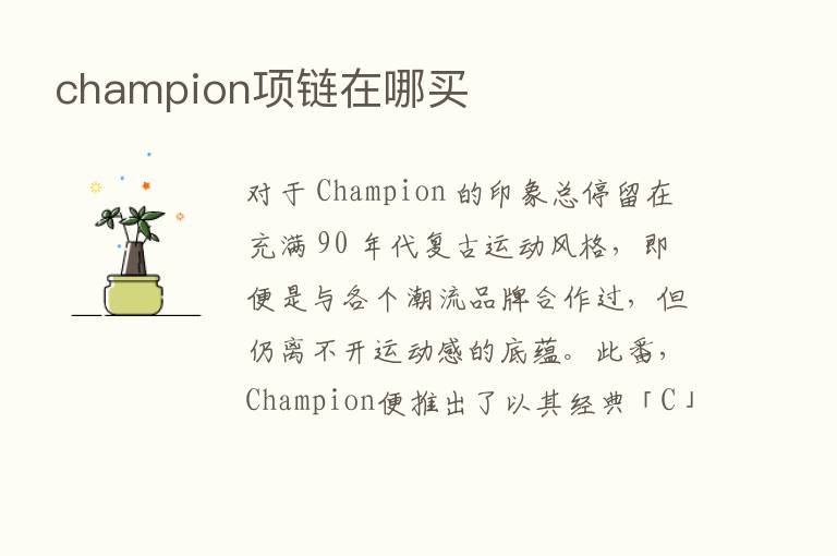 champion项链在哪买