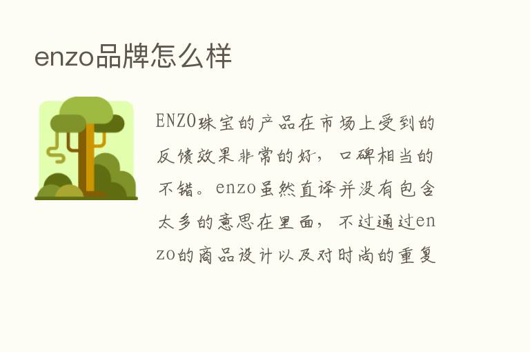 enzo品牌怎么样