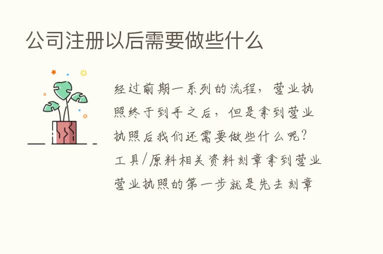 公司注册以后需要做些什么