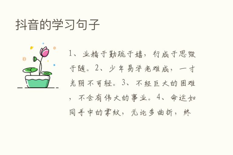 抖音的学习句子