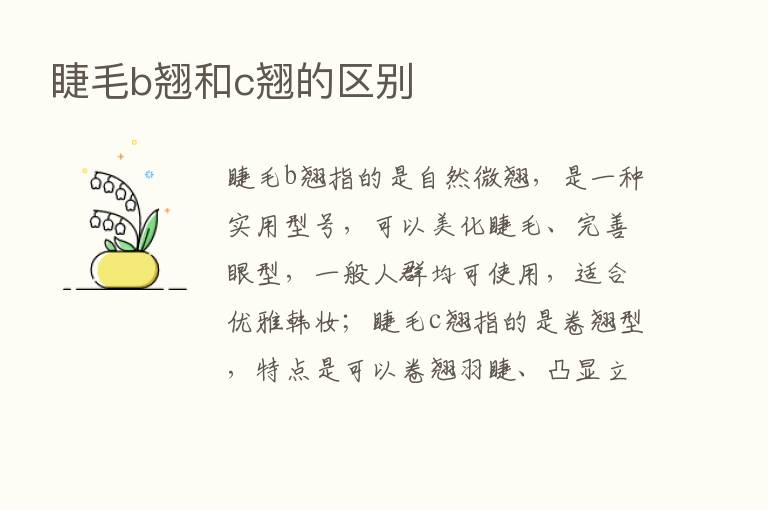 睫毛b翘和c翘的区别