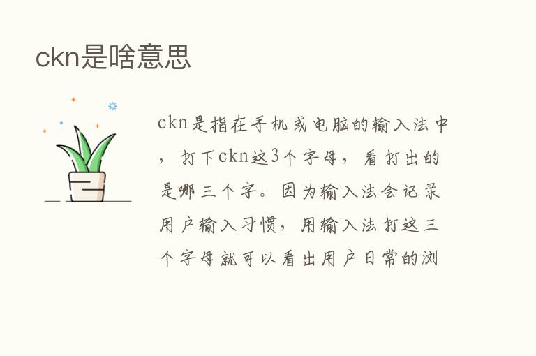 ckn是啥意思