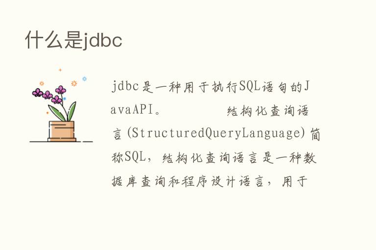 什么是jdbc