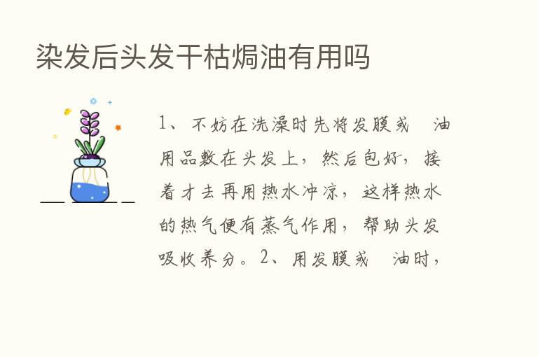 染发后头发干枯焗油有用吗