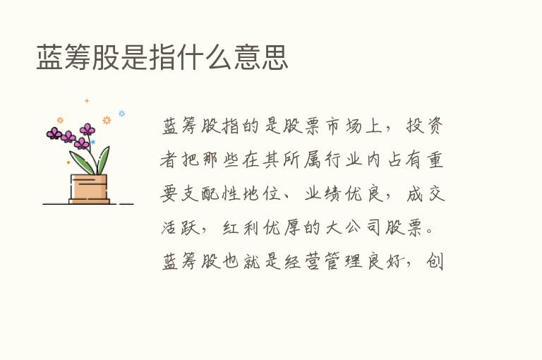 蓝筹股是指什么意思