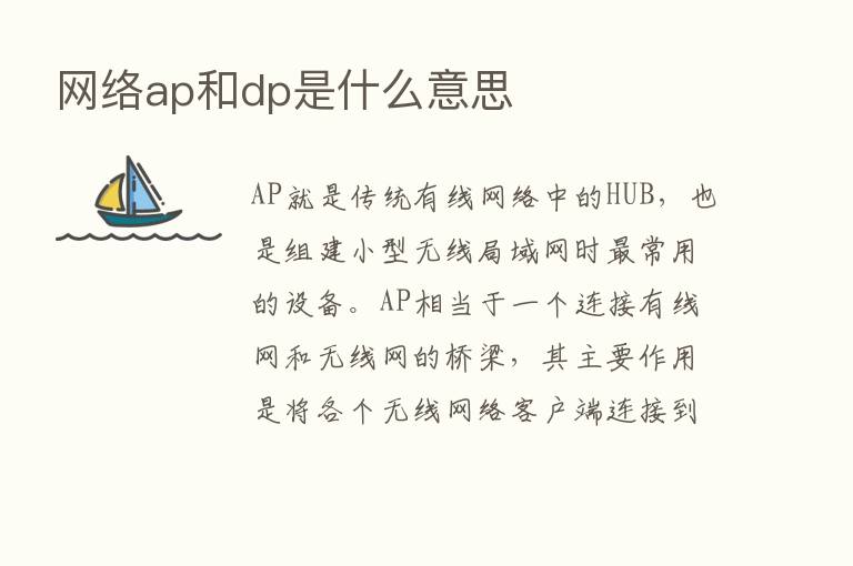 网络ap和dp是什么意思