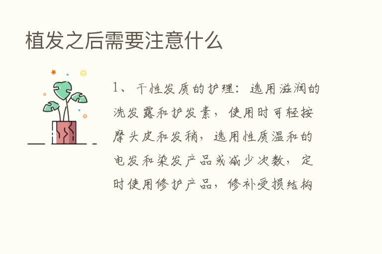 植发之后需要注意什么