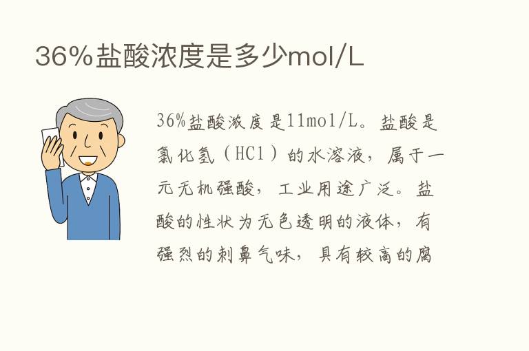 36％盐酸浓度是多少mol/L