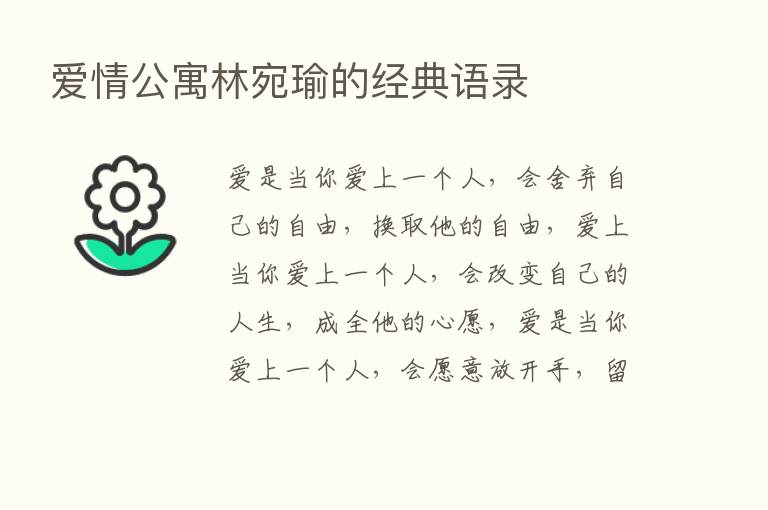 爱情公寓林宛瑜的经典语录