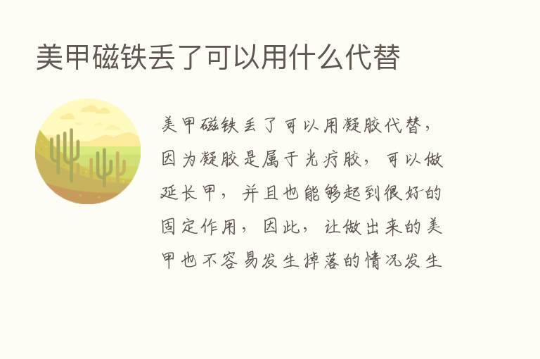 美甲磁铁丢了可以用什么代替