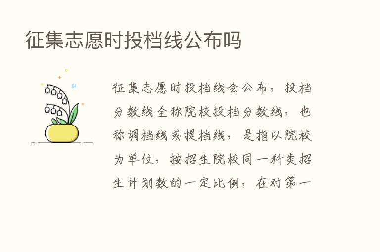 征集志愿时投档线公布吗