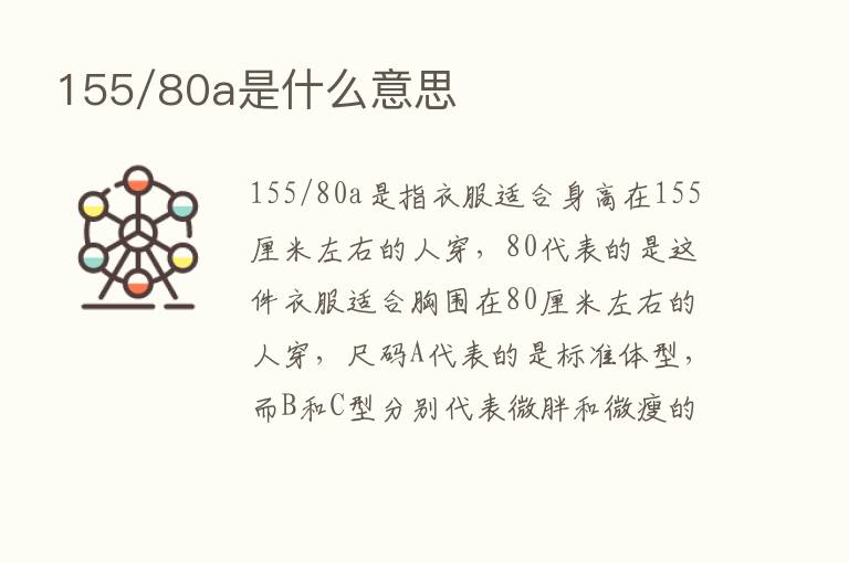 155/80a是什么意思