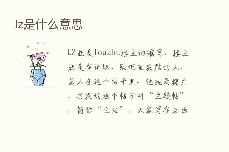 lz是什么意思