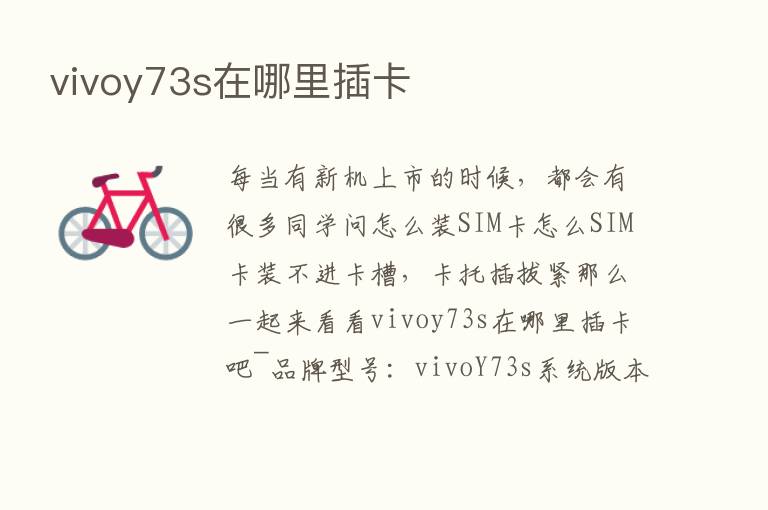 vivoy73s在哪里插卡