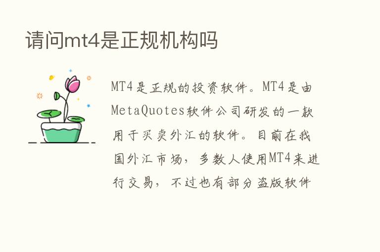 请问mt4是正规机构吗