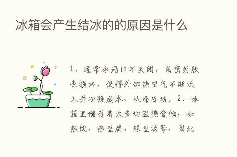 冰箱会产生结冰的的原因是什么