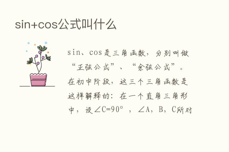 sin+cos公式叫什么