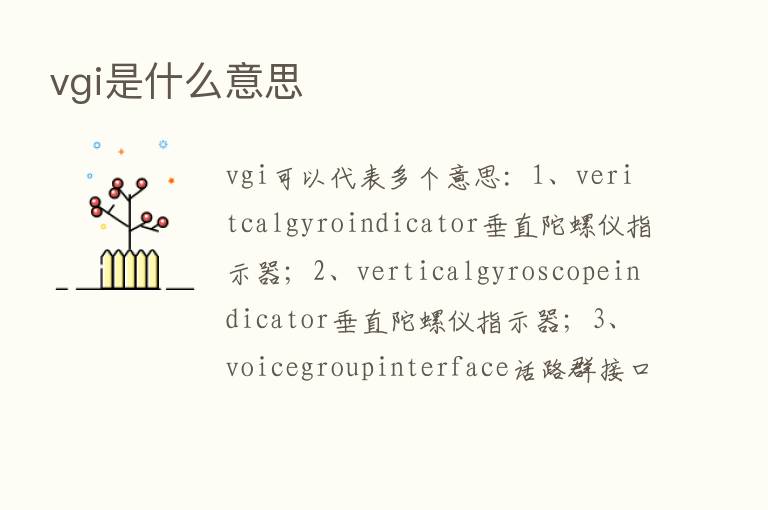 vgi是什么意思