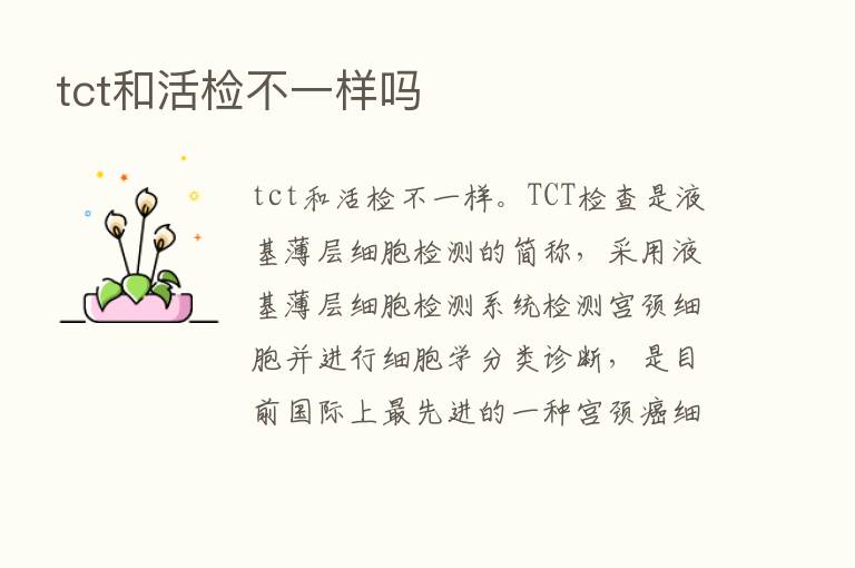 tct和活检不一样吗