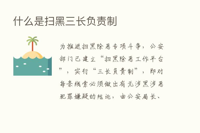 什么是扫黑三长负责制