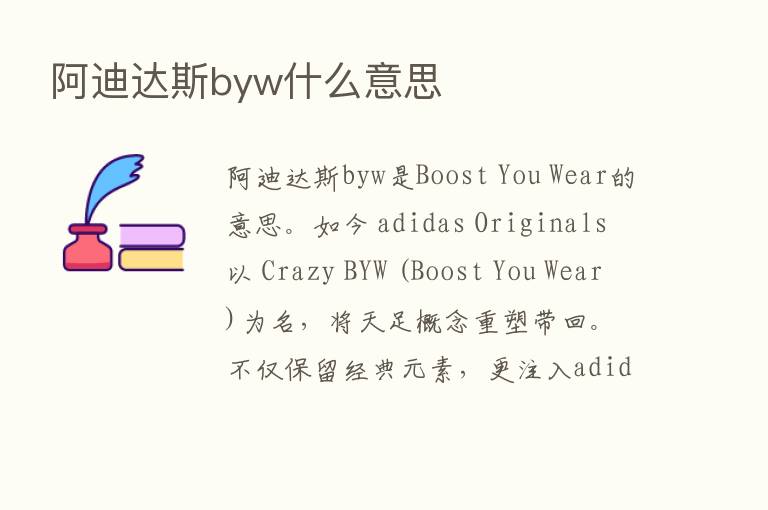 阿迪达斯byw什么意思