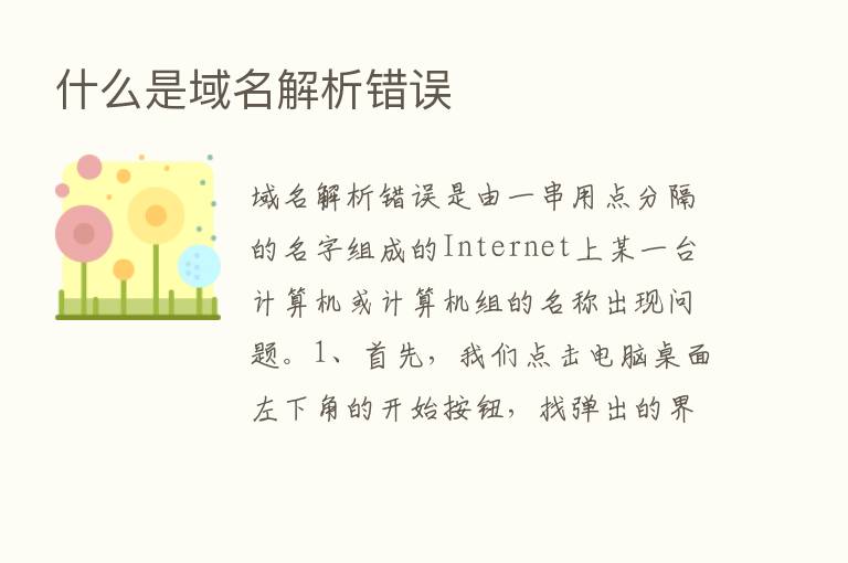 什么是域名解析错误