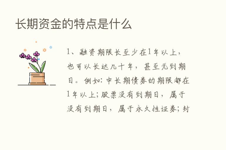 长期资金的特点是什么