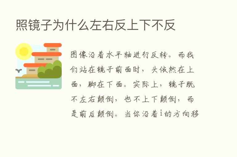 照镜子为什么左右反上下不反