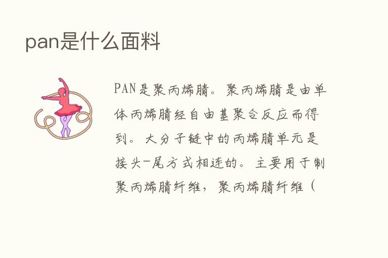 pan是什么面料