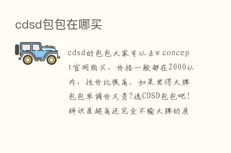 cdsd包包在哪买