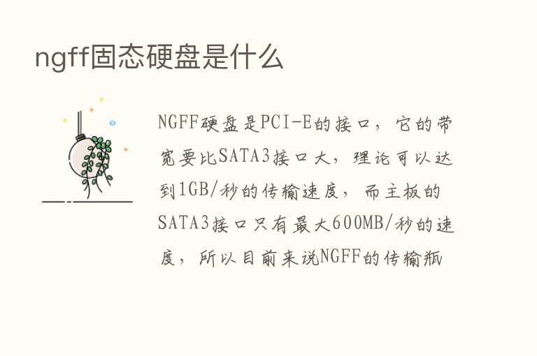 ngff固态硬盘是什么