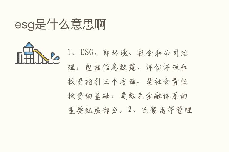 esg是什么意思啊