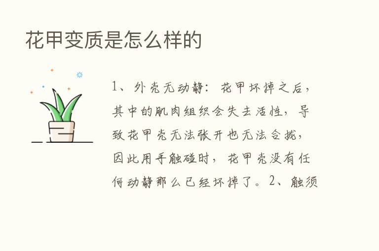 花甲变质是怎么样的