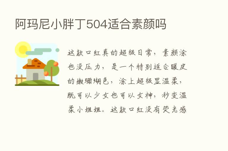 阿玛尼小胖丁504适合素颜吗