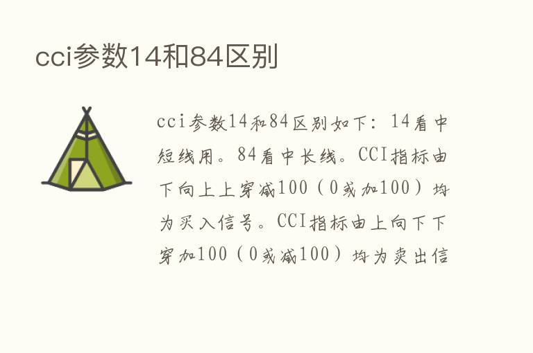 cci参数14和84区别