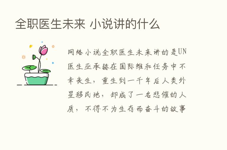 全职医生未来 小说讲的什么