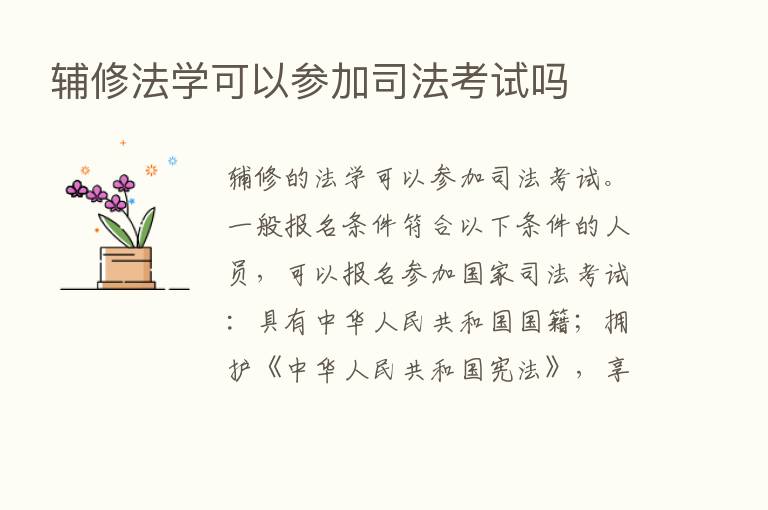 辅修法学可以参加司法考试吗