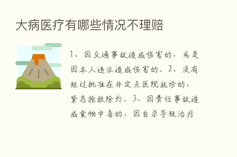 大病医疗有哪些情况不理赔