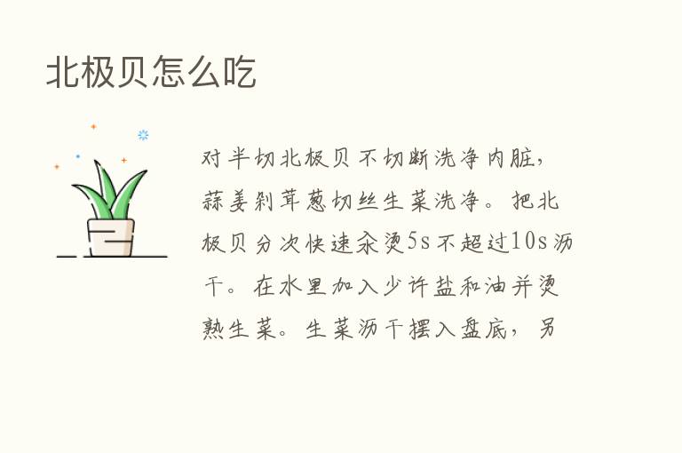 北极贝怎么吃