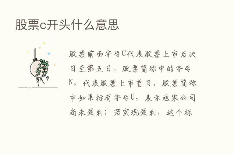 股票c开头什么意思