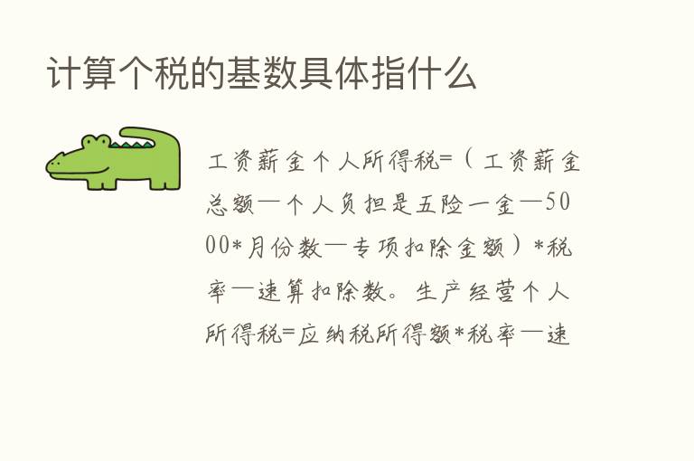 计算个税的基数具体指什么