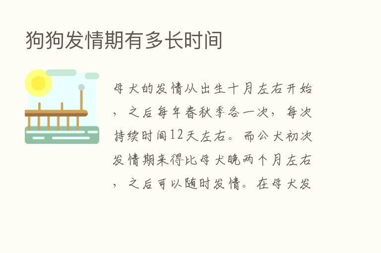 狗狗发情期有多长时间